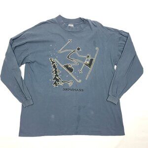 VTG EMI Boulder Colorado BigFoot Long Sleeve Snowmass Graphic T-Shirt Adult XL M